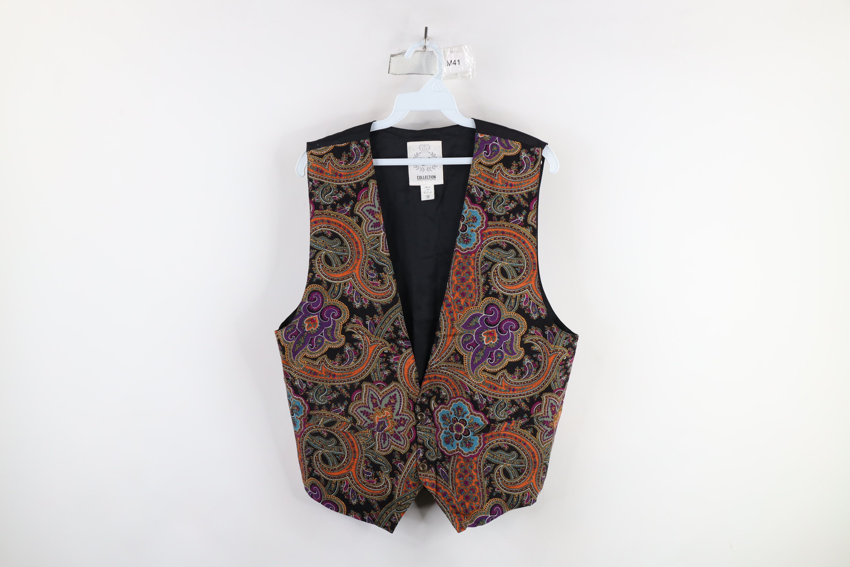 Vintage Vintage 90s Streetwear Paisley Buckle Back Suit Vest USA Size US S / EU 44-46 / 1 - 1 Thumbnail