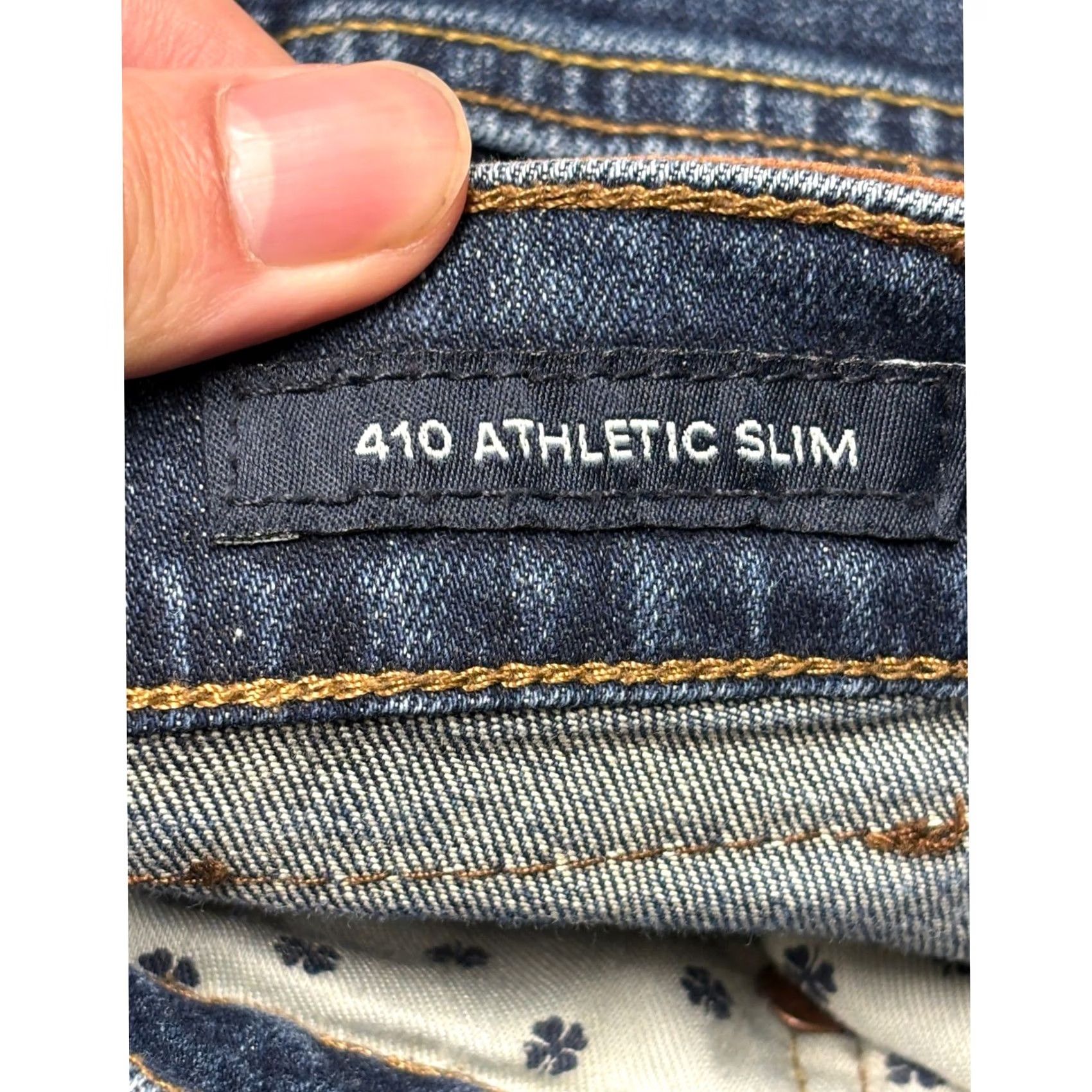 Lucky Brand Lucky Brand 410 Athletic Slim Jeans Mens Blue Denim 29x27 Medium Wash Stretch Size US 29 - 7 Thumbnail