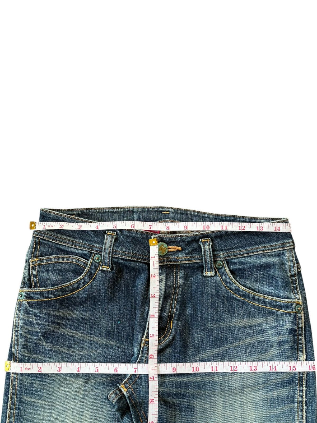 Wrangler Vintage Wrangler Faded Wash Low Rise Flare Jeans Size 29" - 6 Thumbnail