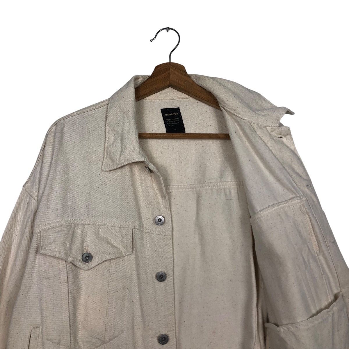 Japanese Brand 📌Vintage Denim Jacket Biker Rag Machine Cargo Pockets Size US M / EU 48-50 / 2 - 13 Thumbnail