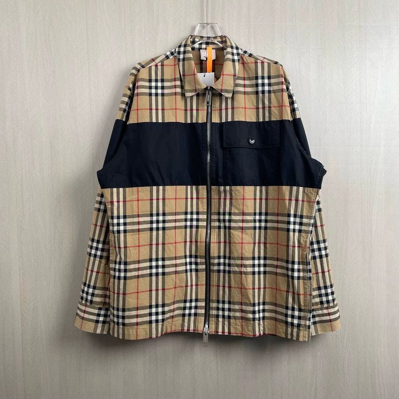 Burberry Burberry Colorblock Plaid Zip Jacket-yf Size US L / EU 52-54 / 3 - 1 Thumbnail