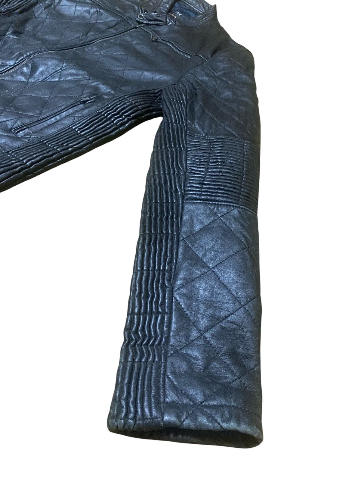 Daniele Alessandrini Danielle Alessandrini Side Pleated Bikers Leather Jacket Size US M / EU 48-50 / 2 - 5 Thumbnail