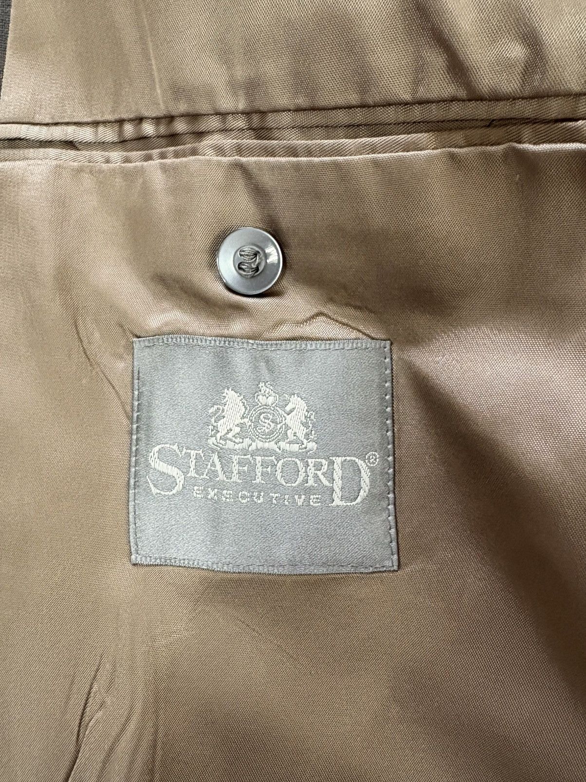 Stafford Stafford Executive Vintage 80s Made In USA Suit 46R 40X30 Size 46R - 7 Thumbnail