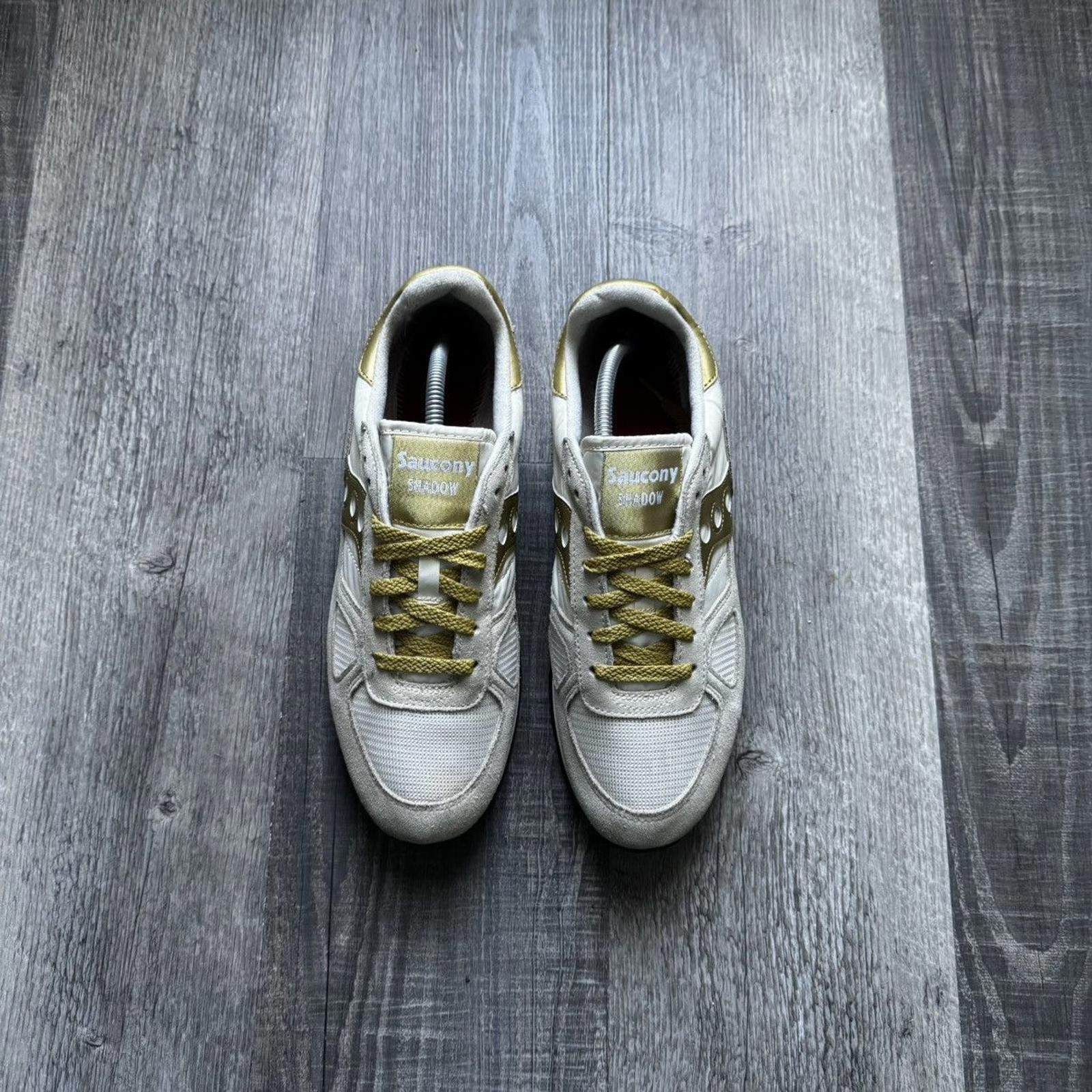 Saucony SAUCONY • VNTG Shadow "White/Gold" (10.5M) Size US 10.5 / EU 43-44 - 6 Thumbnail