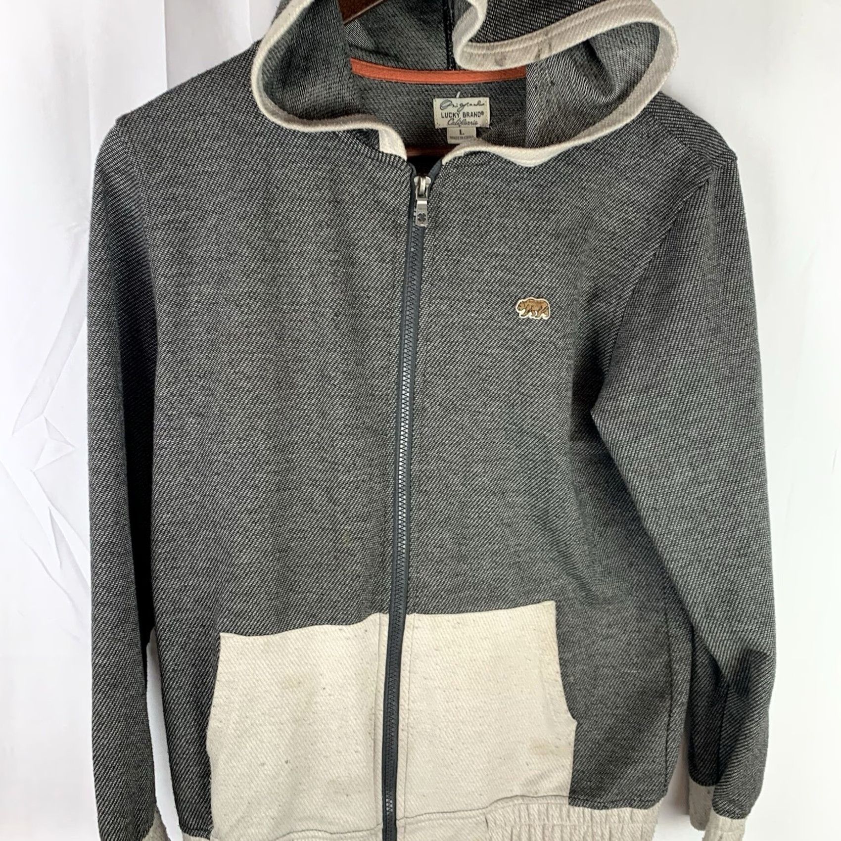 Lucky Brand Lucky Brand Hoodie Womens Size Large Gray Hooded Full Zip Jacket Pocket Zipper Casual Walking Size L / US 10 / IT 46 - 2 Thumbnail