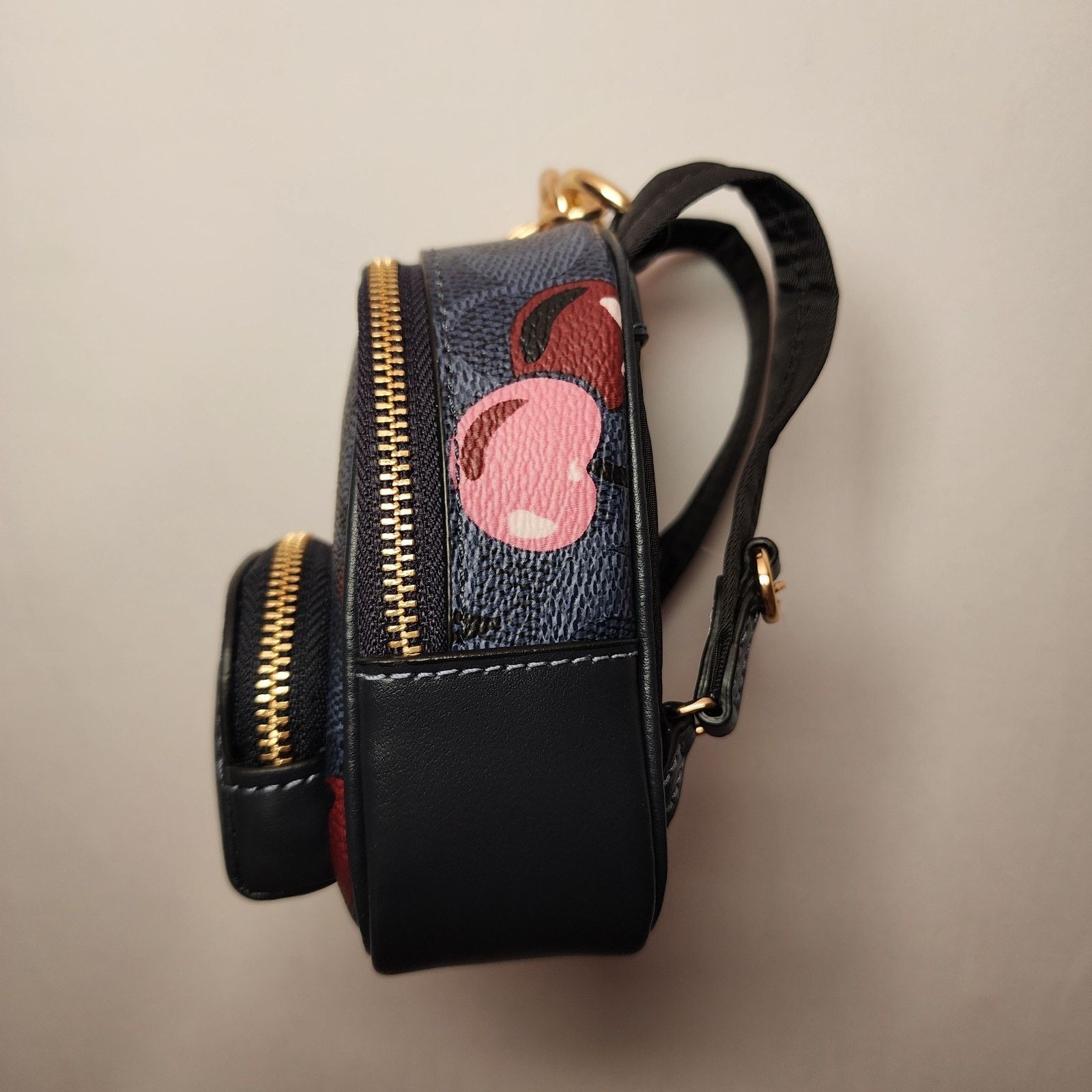 Coach NWT COACH CZ086 Mini Court Backpack Bag Charm Cherry Denim Size ONE SIZE - 2 Thumbnail