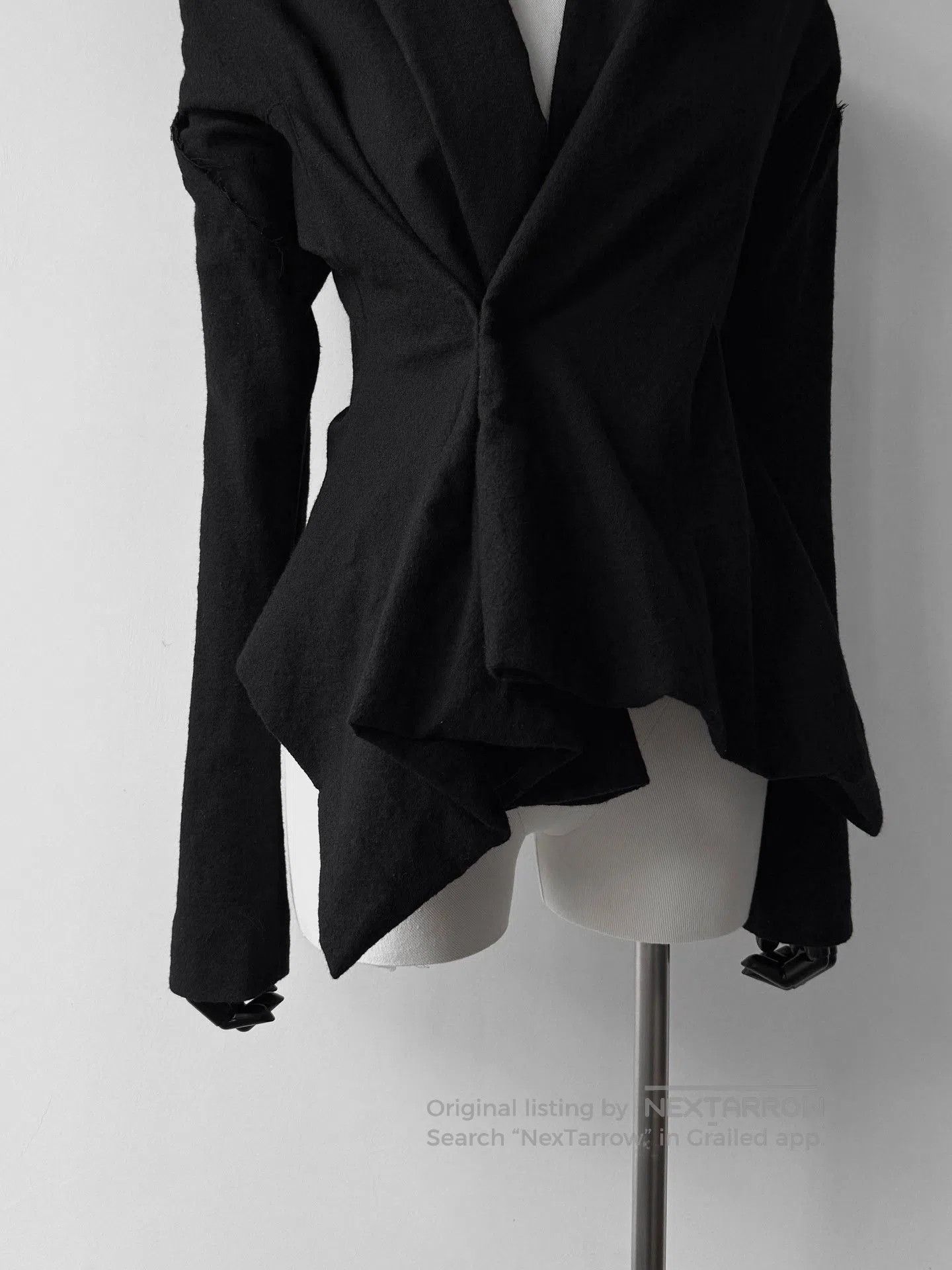 Yohji Yamamoto Yohji Yamamoto 24AW Asymmetric Wool Jacket. Size US M / EU 48-50 / 2 - 3 Thumbnail