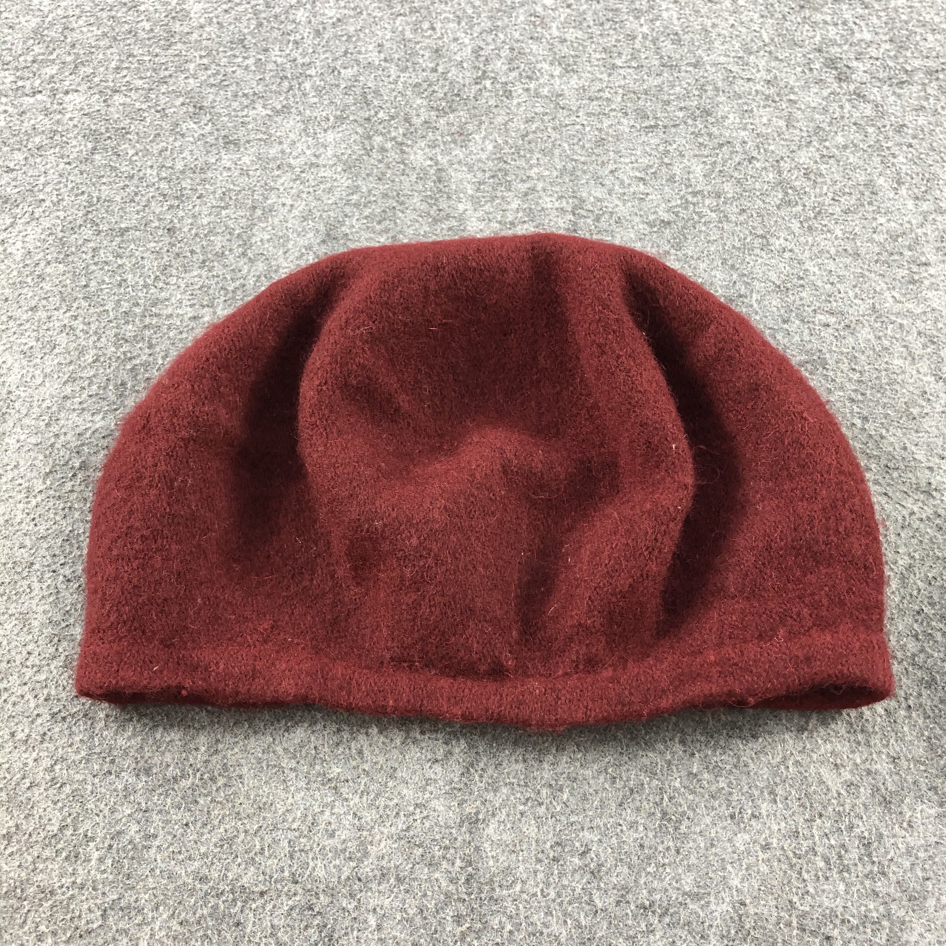 Japanese Brand Unknown Maroon Barret Beanie Snowcap Snow Hat B468 Size ONE SIZE - 4 Thumbnail