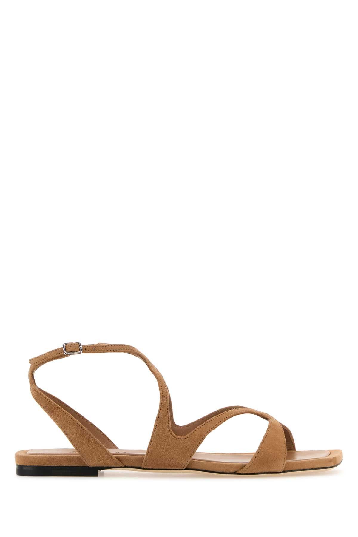 Jimmy Choo Camel Suede Ayla Sandals Size US 9 / IT 39 - 1 Thumbnail
