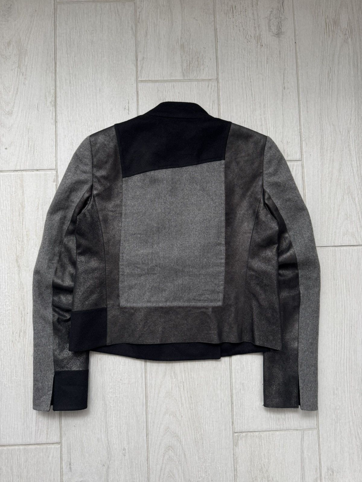 Akris Akris Asymmetric Mixed-Media Wool & Calf Leather Jacket Size M / US 6-8 / IT 42-44 - 15 Thumbnail