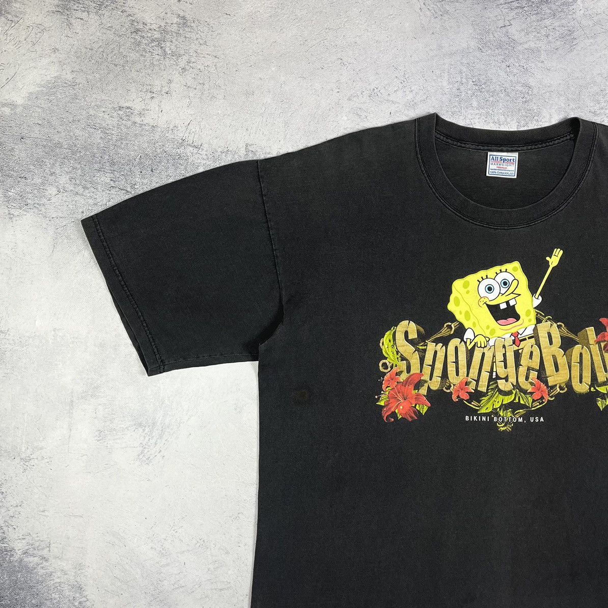 Cartoon Network Vintage Sponge Bob y2k Nickelodeon cartoon T Shirt 2000’s Size US XXL / EU 58 / 5 - 6 Thumbnail