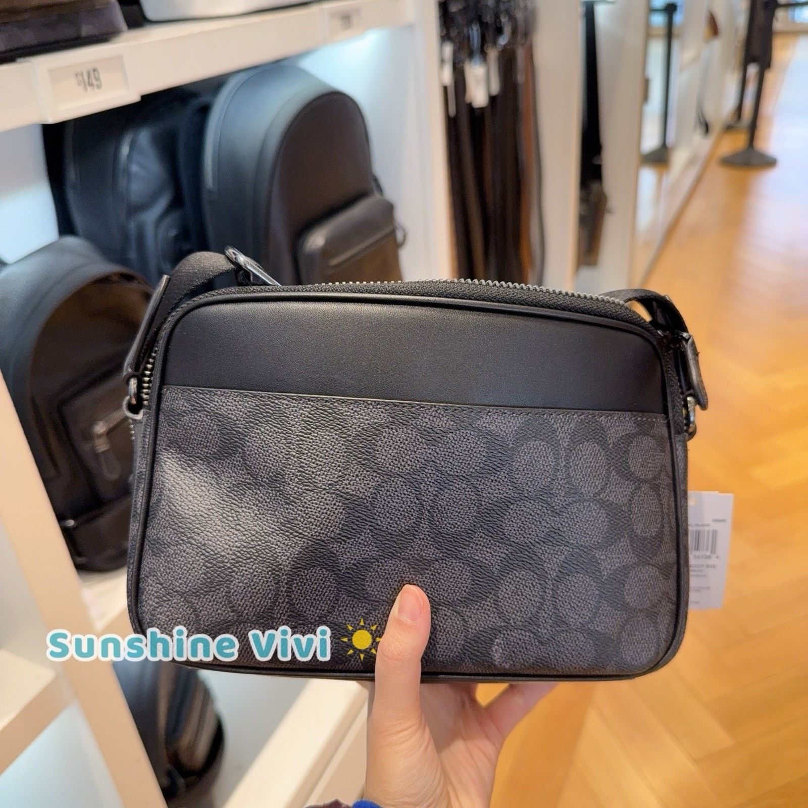 Coach NWT Coach CV921 Men Graham Crossbody Charcoal Black Size ONE SIZE - 4 Thumbnail