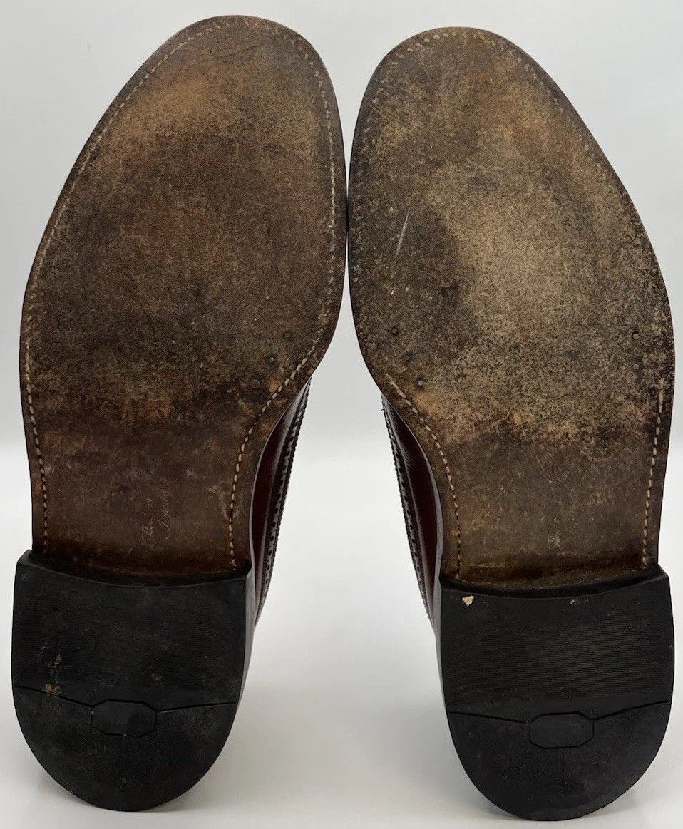 Florsheim Vintage Florsheim Royal Imperial Brown Leather Gunboat 10D Size US 10 / EU 43 - 12 Thumbnail