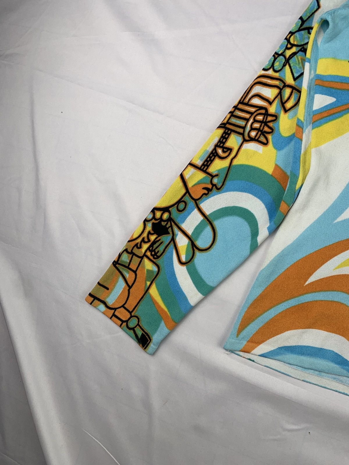 Japanese Brand y2k Monte Milano Ethnic Art Graphic Sequin Beady Mesh Top Size L / US 10 / IT 46 - 6 Thumbnail