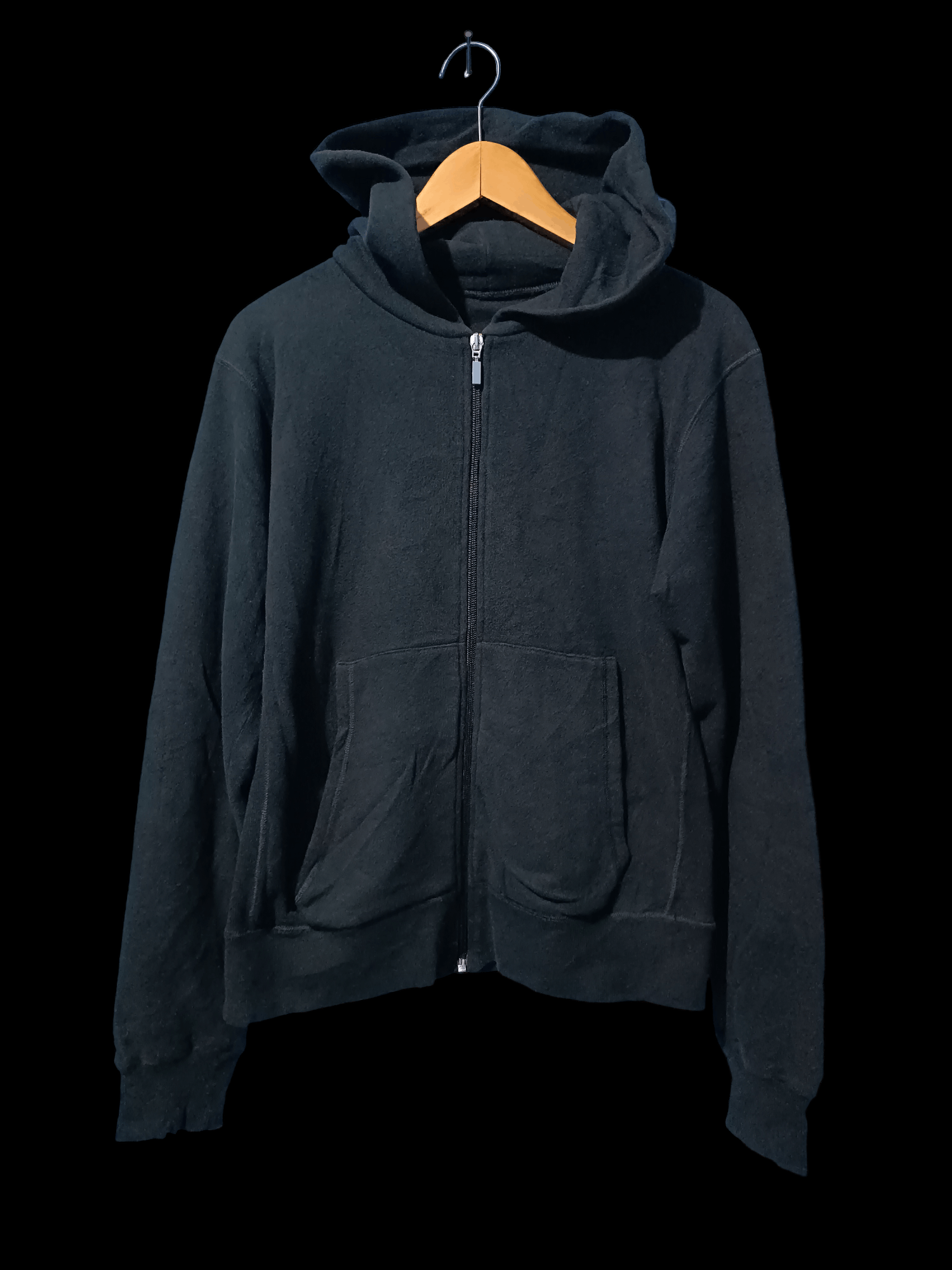 Lucien Pellat Finet Sweater Zip Up Hoodie in Black Men s Size Medium