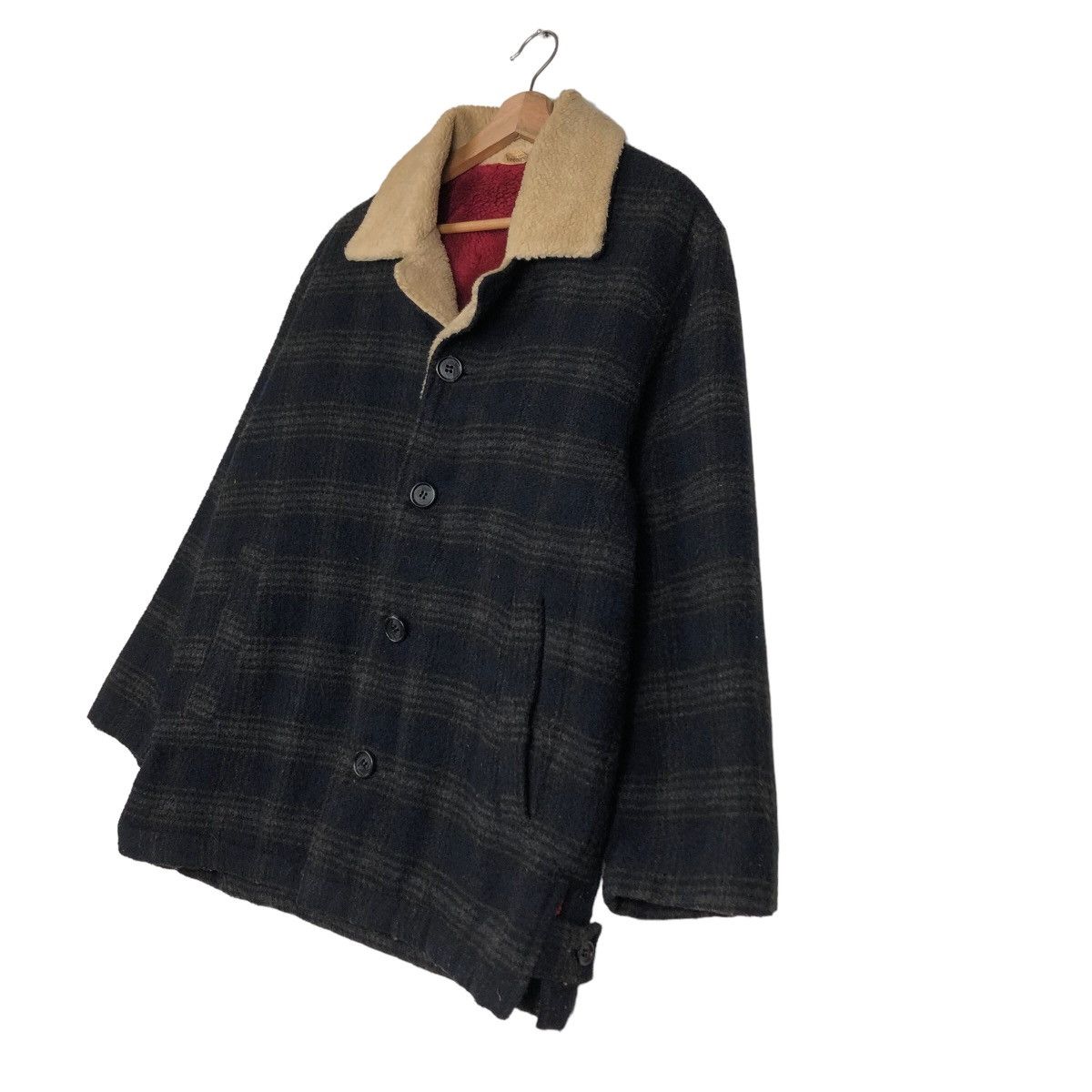 🔥Vintage Wool Jacket Riverson Double Collar Tartan Design