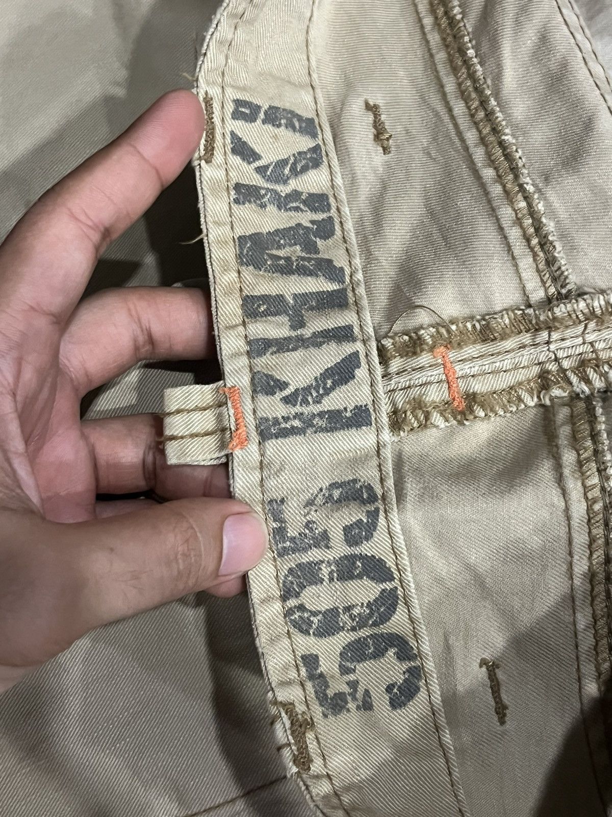 Edwin Vintage Japanese Edwin 503 Cargo Khaki Washed Flare Pants Size US 30 / EU 46 - 17 Thumbnail