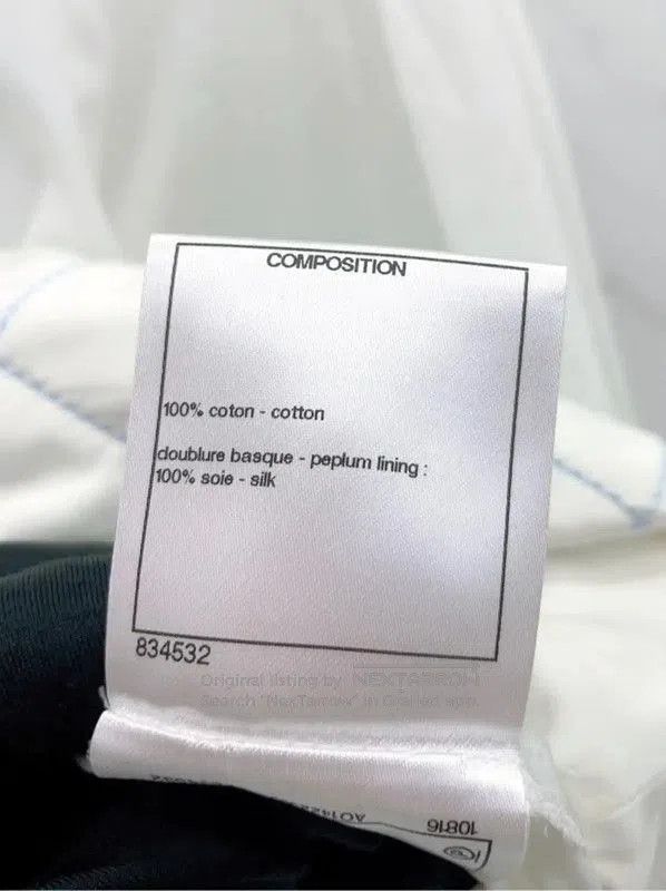 Chanel Chanel White Cotton Long Sleeve Top . Size M / US 6-8 / IT 42-44 - 9 Thumbnail
