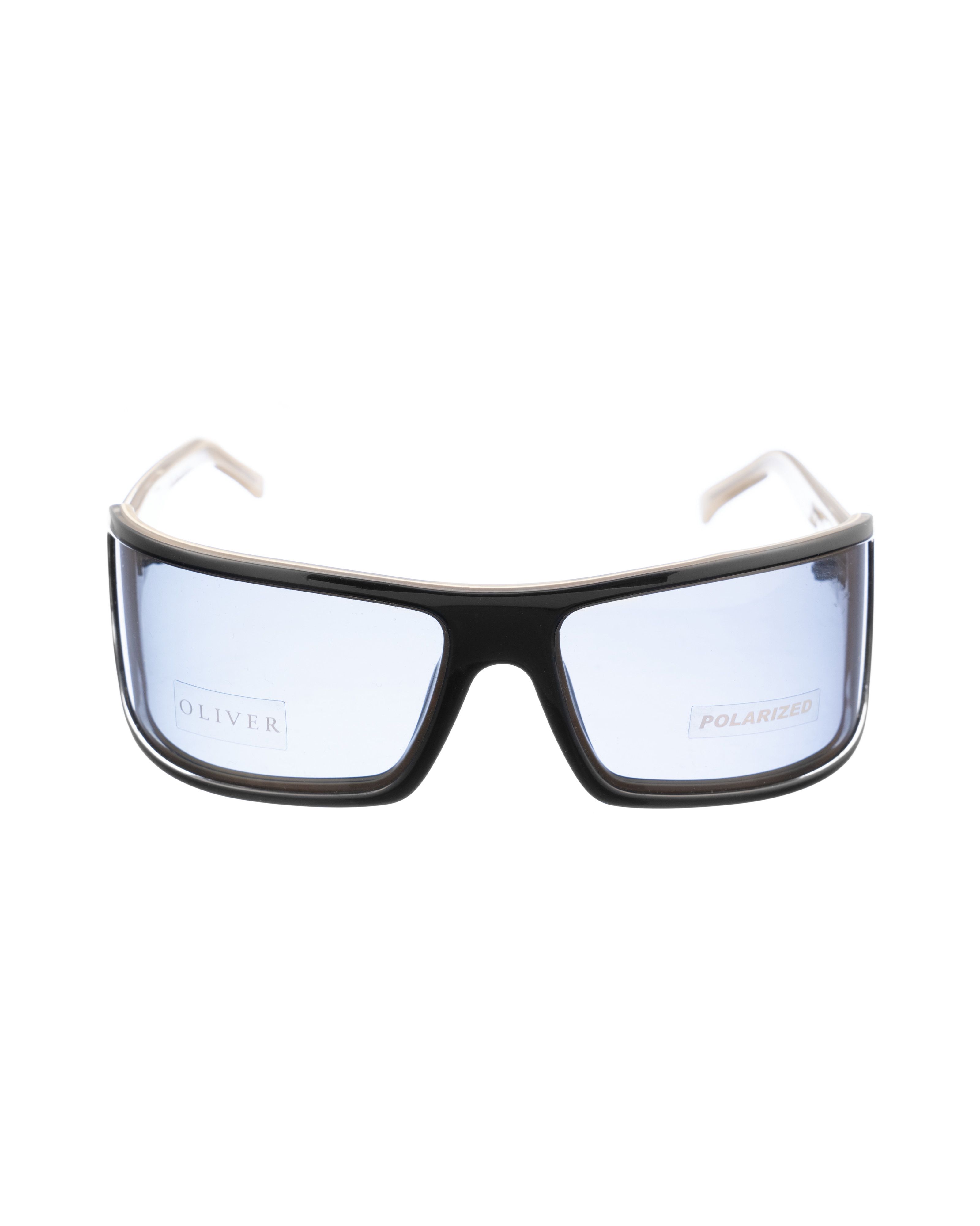 Valentino × Vintage Oliver by Valentino 00s Cream & Black Wraparound Sunglasses Size ONE SIZE - 1 Thumbnail