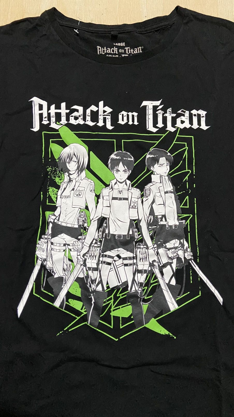 Anime × Japanese Brand ©️Hajime Isayama Attack On Titan Eren, Mikasa, Levi Tee Size US L / EU 52-54 / 3 - 3 Thumbnail