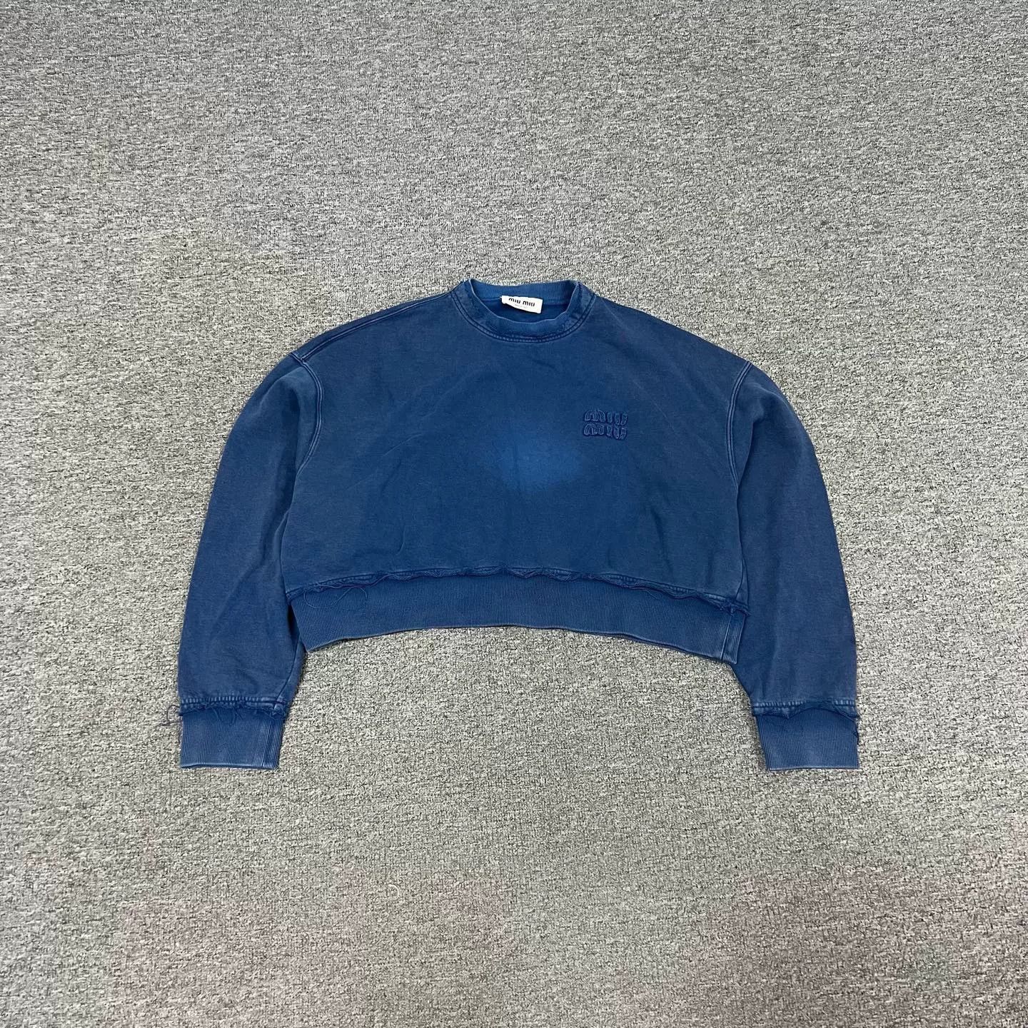 Miu Miu Miu Miu 2024 Washed Distressed Pullover Size S / US 4 / IT 40 - 1 Thumbnail