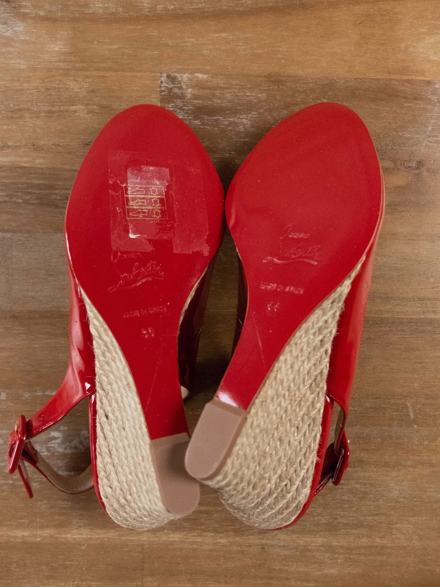 Christian Louboutin CHRISTIAN LOUBOUTIN Puglia Sling red patent leather pumps 36 Size US 6 / IT 36 - 6 Thumbnail