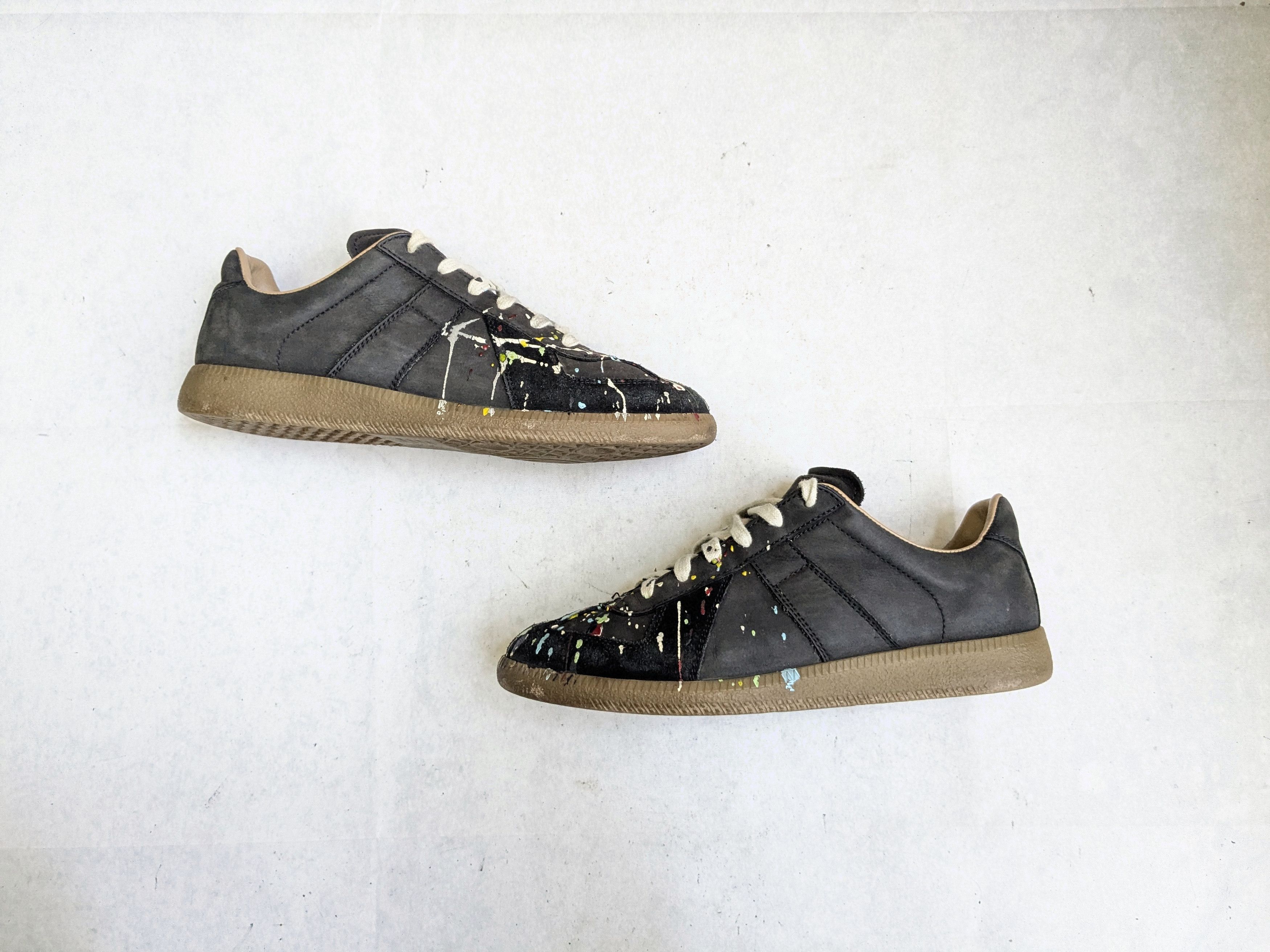 Maison Margiela Maison Margiela Replica GAT Paint Splatter Black 7 40 Low Size US 7 / EU 40 - 1 Thumbnail