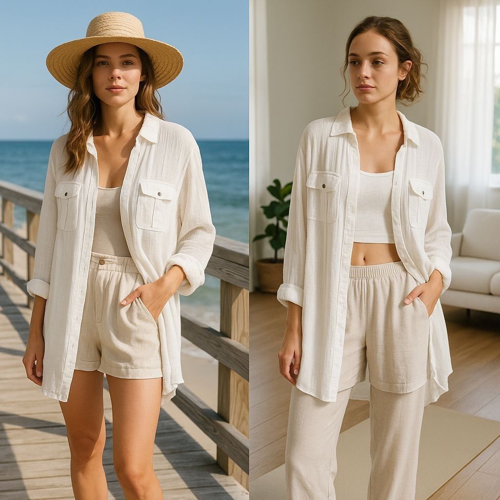 Free People Free People Woman White Waffle Knit Top Size Small Boho Laye Size S / US 4 / IT 40 - 1 Thumbnail