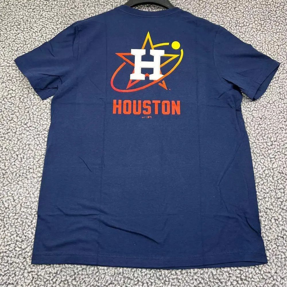 Nike Houston Astros Shirt Men Short Sleeve Crew Neck Cotton New L Size US L / EU 52-54 / 3 - 1 Thumbnail