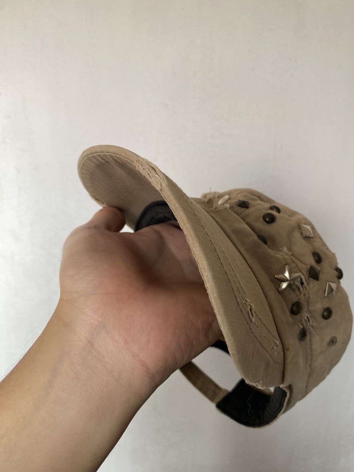 If Six Was Nine × Japanese Brand × Le Grande Bleu (L.G.B.) Cadet Distressed Studded Skull Punk Hat Size ONE SIZE - 5 Thumbnail