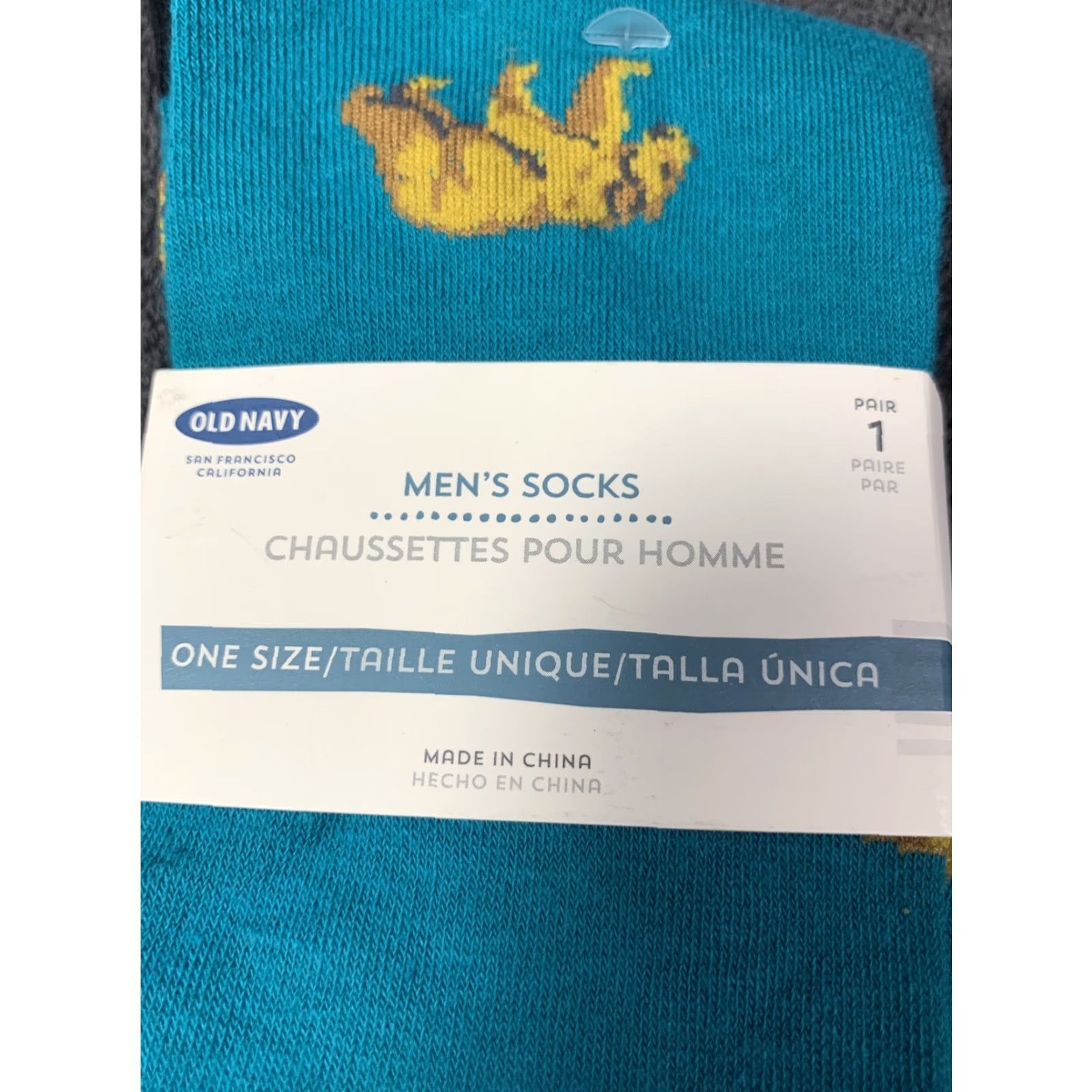 Old Navy Old Navy Mens Socks Crew Mid Calf One Size Blue Brown Bear Print All Seasons Lightweight Walking Department Men Size ONE SIZE - 2 Thumbnail