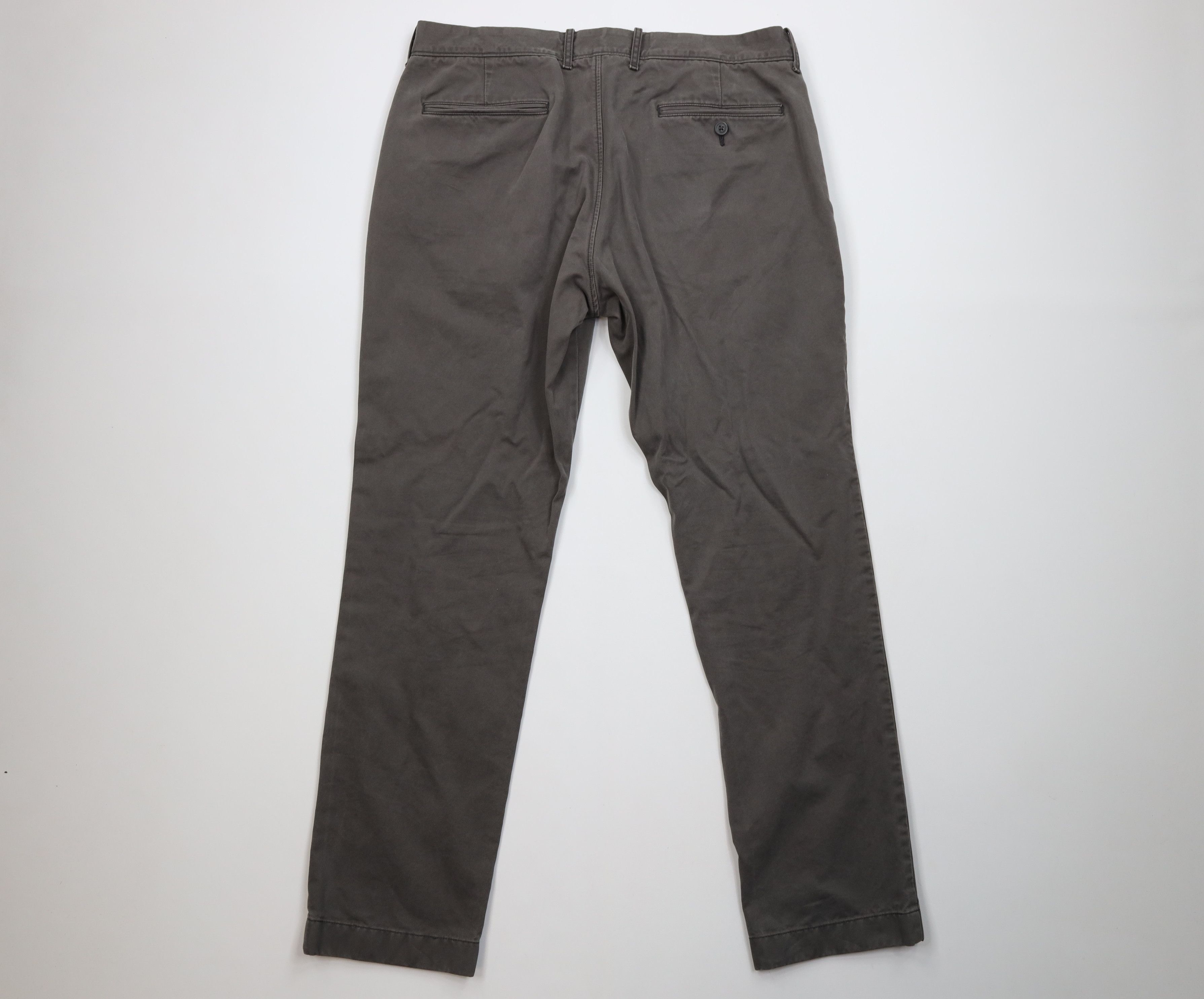 J.Crew Vintage Y2K J Crew 770 Straight Leg Chino Pants Gray Cotton Size US 35 - 8 Thumbnail