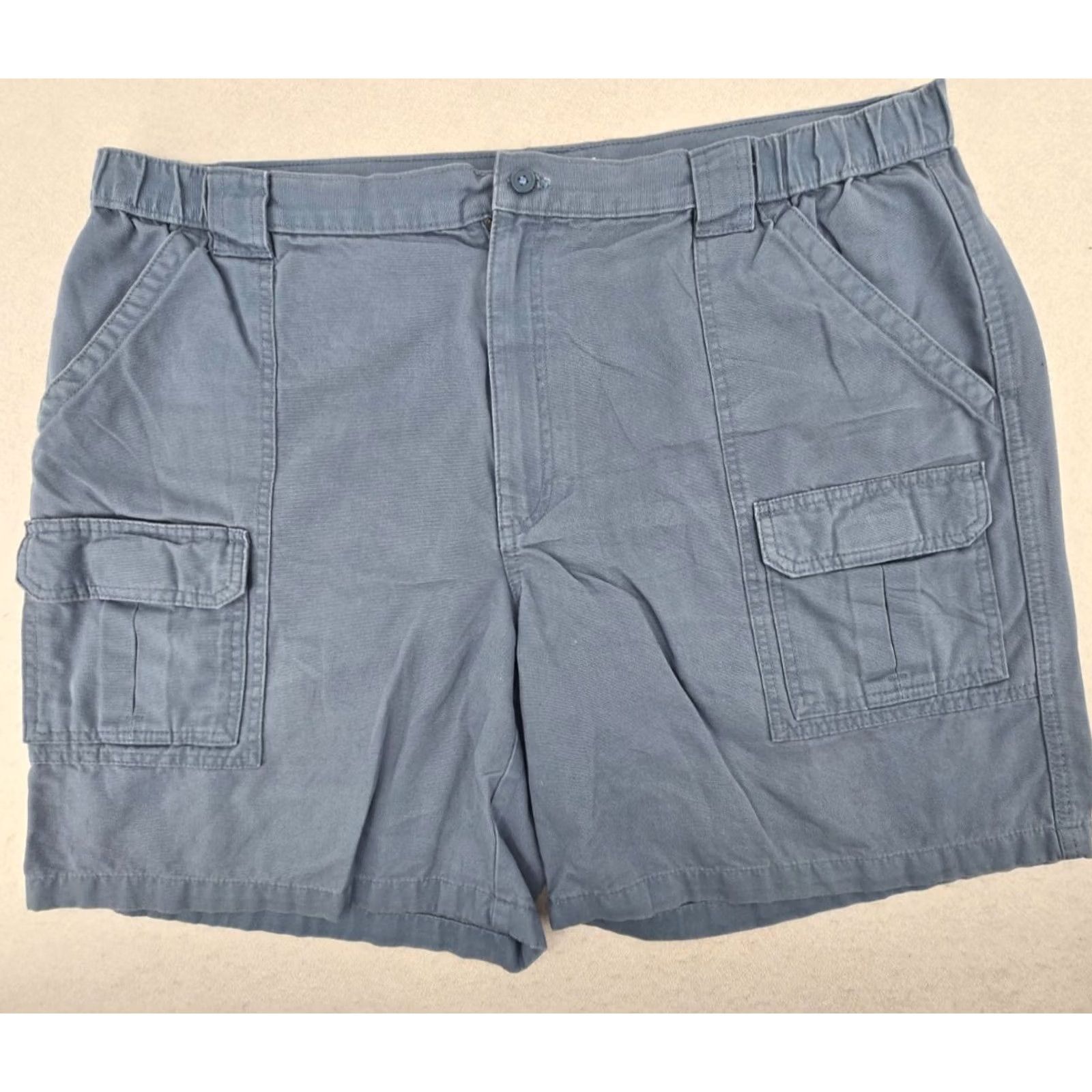 Savane Savane Men Cargo Shorts 42 Blue Elastic Waist Pocket Canvas 100% Cotton Cargo Size US 42 / EU 58 - 2 Thumbnail
