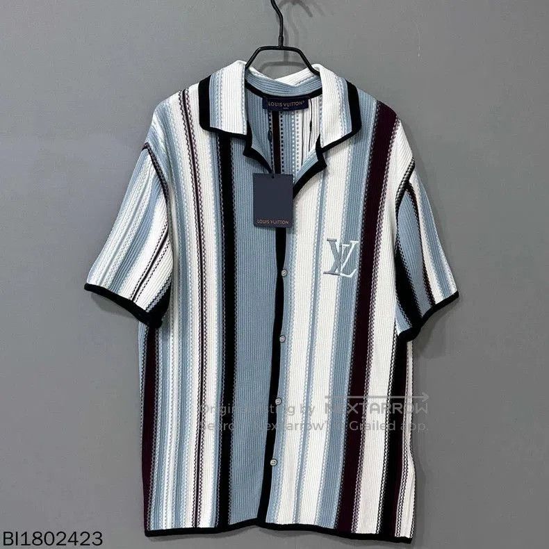Louis Vuitton Louis Vuitton FW25 Embroidered Stripe Shirt. Size US S / EU 44-46 / 1 - 1 Thumbnail