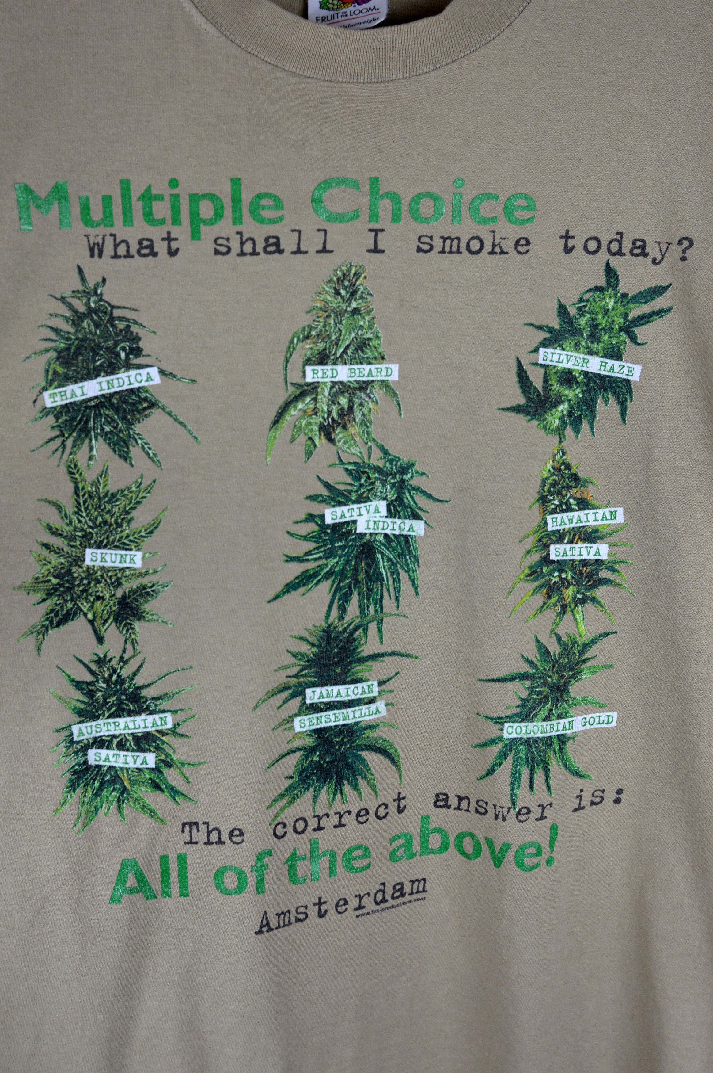 Vintage Vintage Weed Multiple Choice 00s t shirt Size US M / EU 48-50 / 2 - 2 Thumbnail