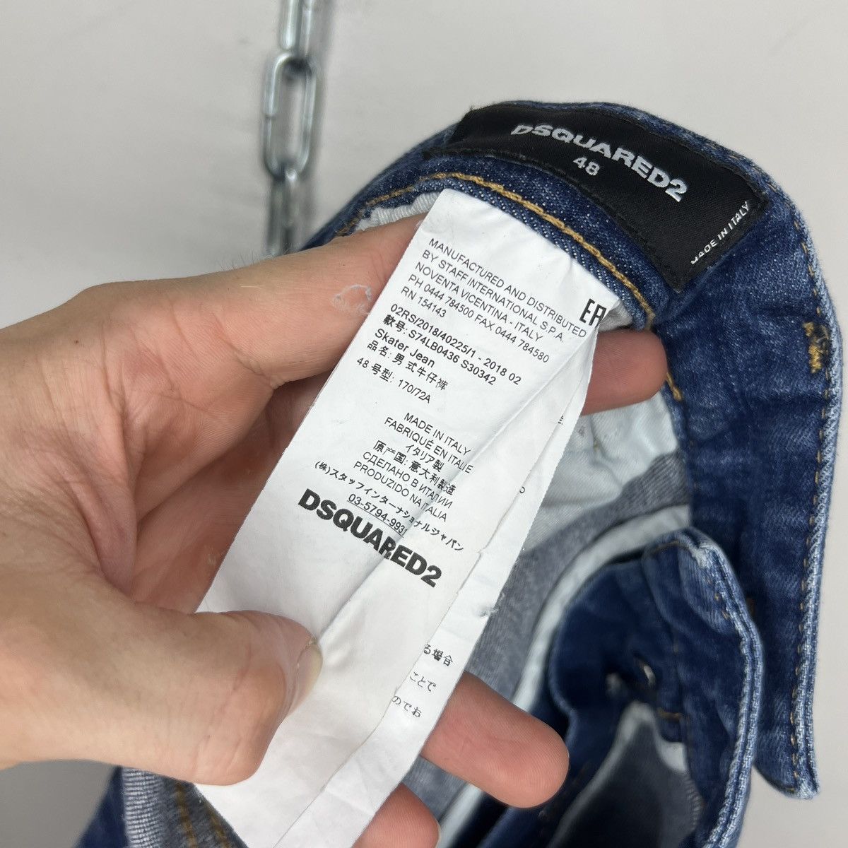 Dsquared2 Dsquared Jeans Slim Fit Blue Denim Italy Vintage Faded Y2K Size US 32 / EU 48 - 11 Thumbnail