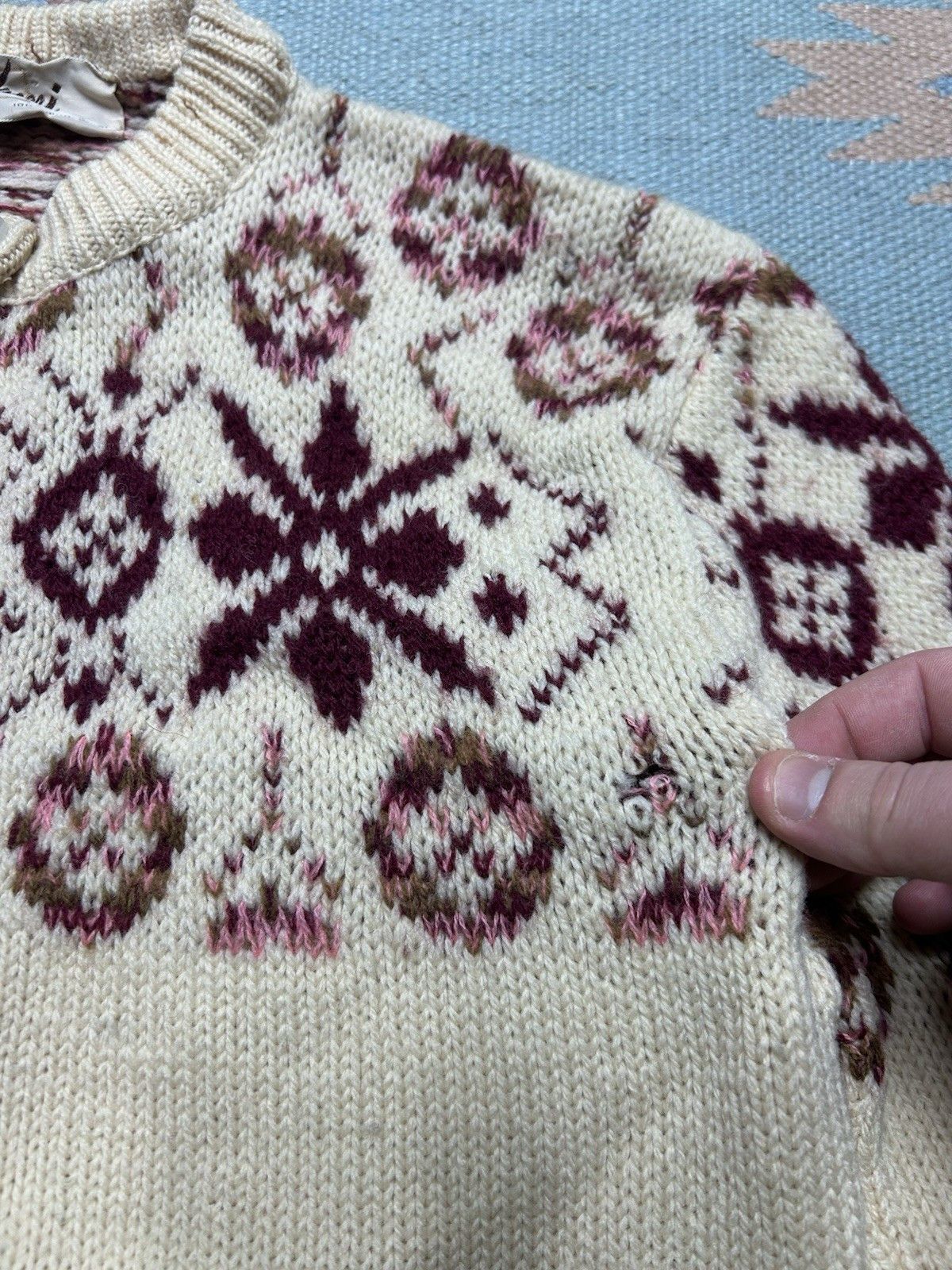 Vintage Vtg 1960s wool cardigan sweater Tami Icelandic Nordic M? Size M / US 6-8 / IT 42-44 - 7 Thumbnail