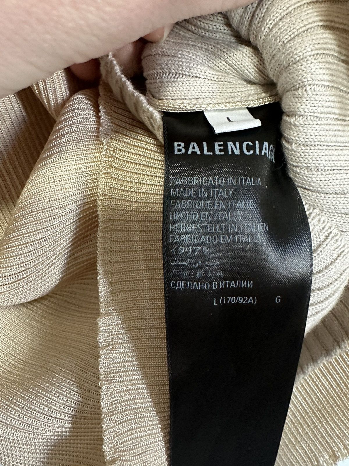 Balenciaga Beige reversible double layer turtleneck Size M / US 6-8 / IT 42-44 - 3 Thumbnail
