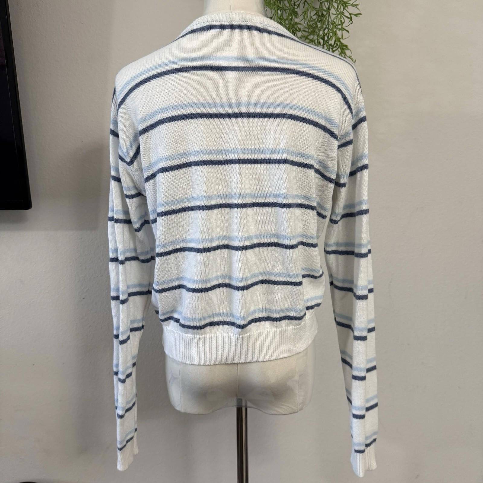 Designer Brandy Melville Striped Knit Sweater Size S / US 4 / IT 40 - 2 Thumbnail