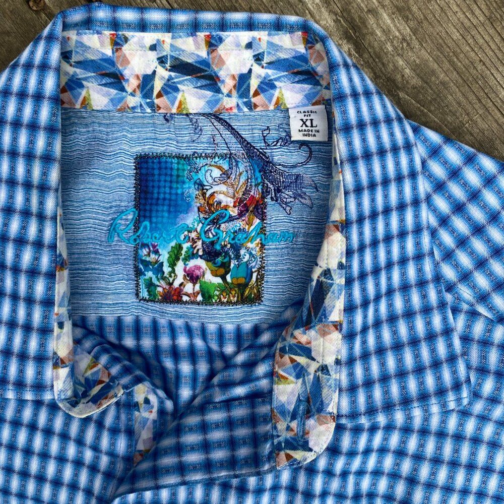 Robert Graham Robert Graham Men’s Classic Fit Dress Egyptian Cotton Shirt Size US XL / EU 56 / 4 - 6 Thumbnail