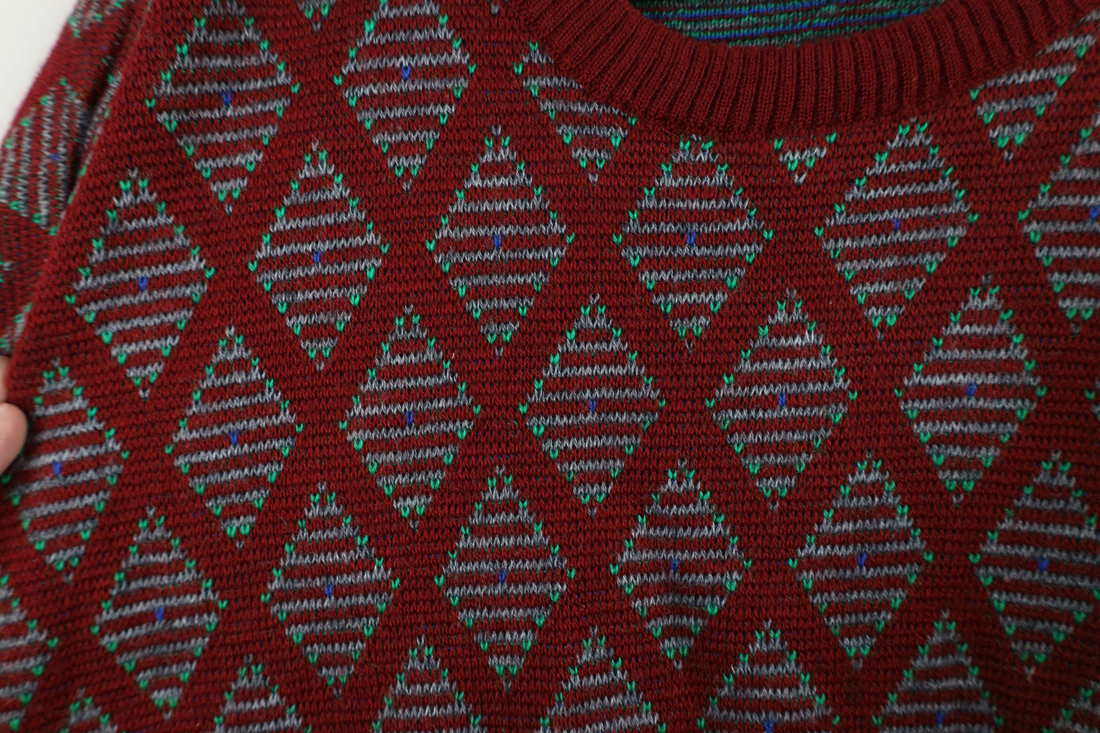 Vintage Vintage 90s Streetwear Blend Diamond Knit Crewneck Sweater Size US M / EU 48-50 / 2 - 4 Thumbnail