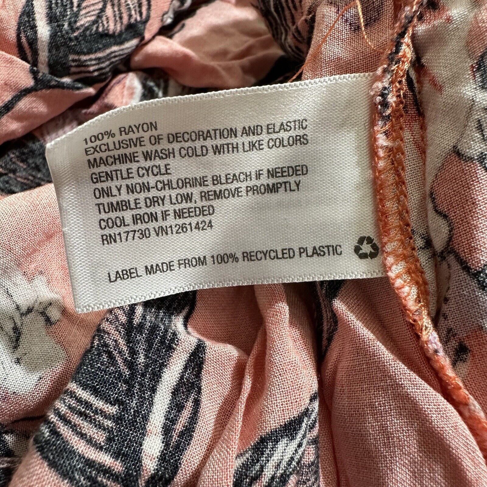 Other Xhilaration 1X Coral Pink Orange Floral High Low Dress Size XL / US 12-14 / IT 48-50 - 4 Thumbnail