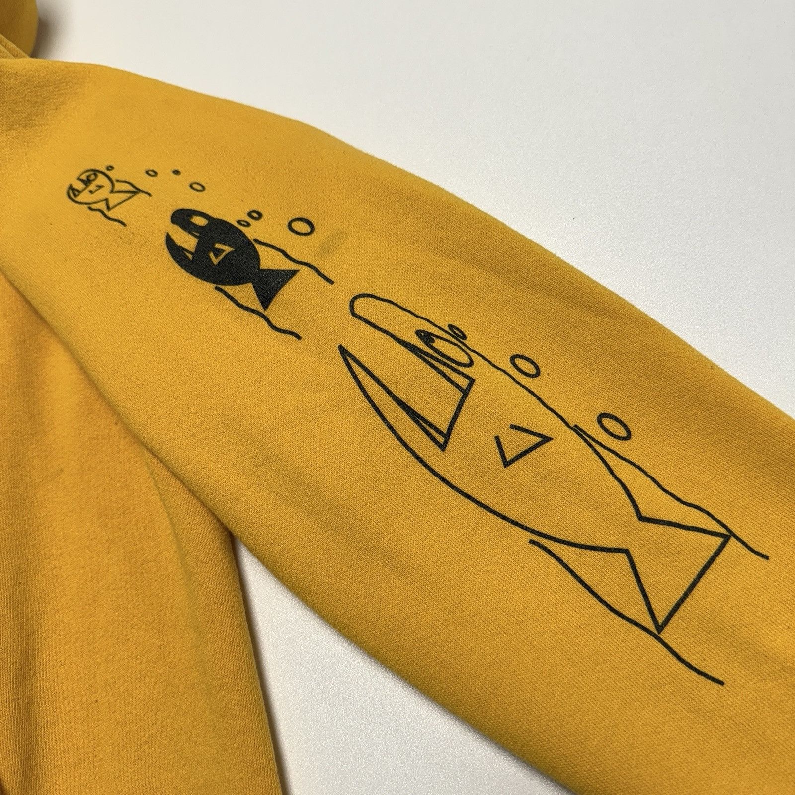 Vintage Vintage Bod Swimming Hoodie Sweatshirt Mens Small Yellow Y2K Size US S / EU 44-46 / 1 - 9 Thumbnail