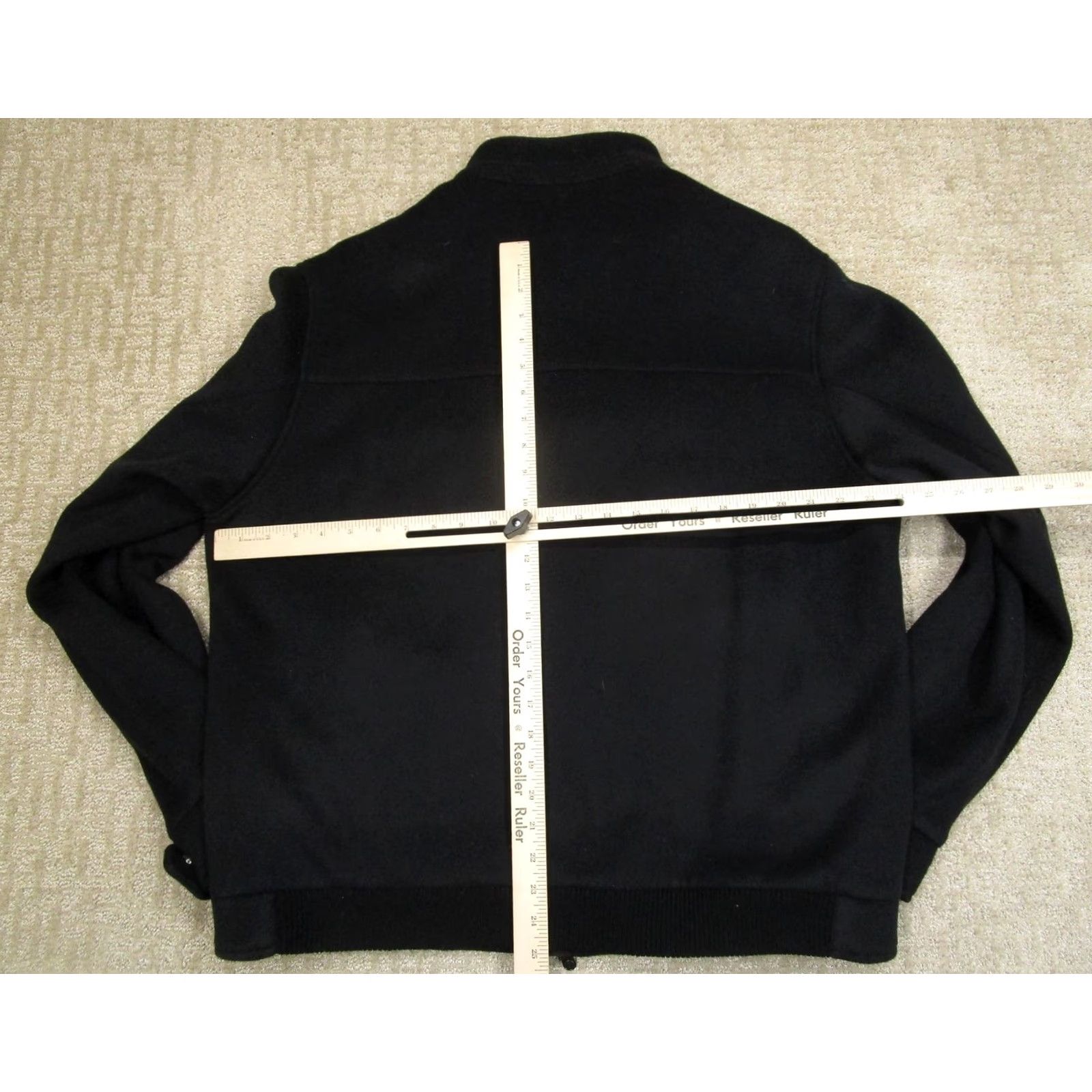 Peter Millar Peter Millar Jacket Mens XL Black Wool Bomber Coat Full Zip Quilted Lined Size US XL / EU 56 / 4 - 4 Thumbnail
