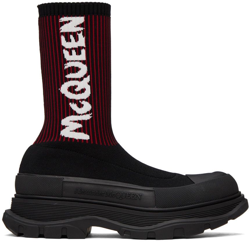 Alexander McQueen o1y1024 Hi-Top Sneakers in Black Size US 6 / EU 39 - 2 Thumbnail