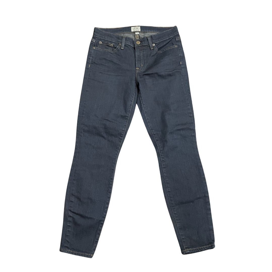 J.Crew Toothpick Skinny Dark Blue Wash Denim Jeans Mid Rise Slim Size 28" / US 6 / IT 42 - 1 Thumbnail