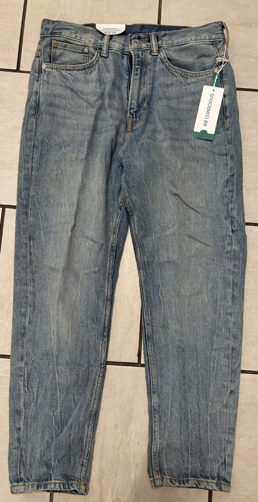 H&M × Vintage Relaxed Tapered Lightwash Jeans Size US 30 / EU 46 - 1 Thumbnail