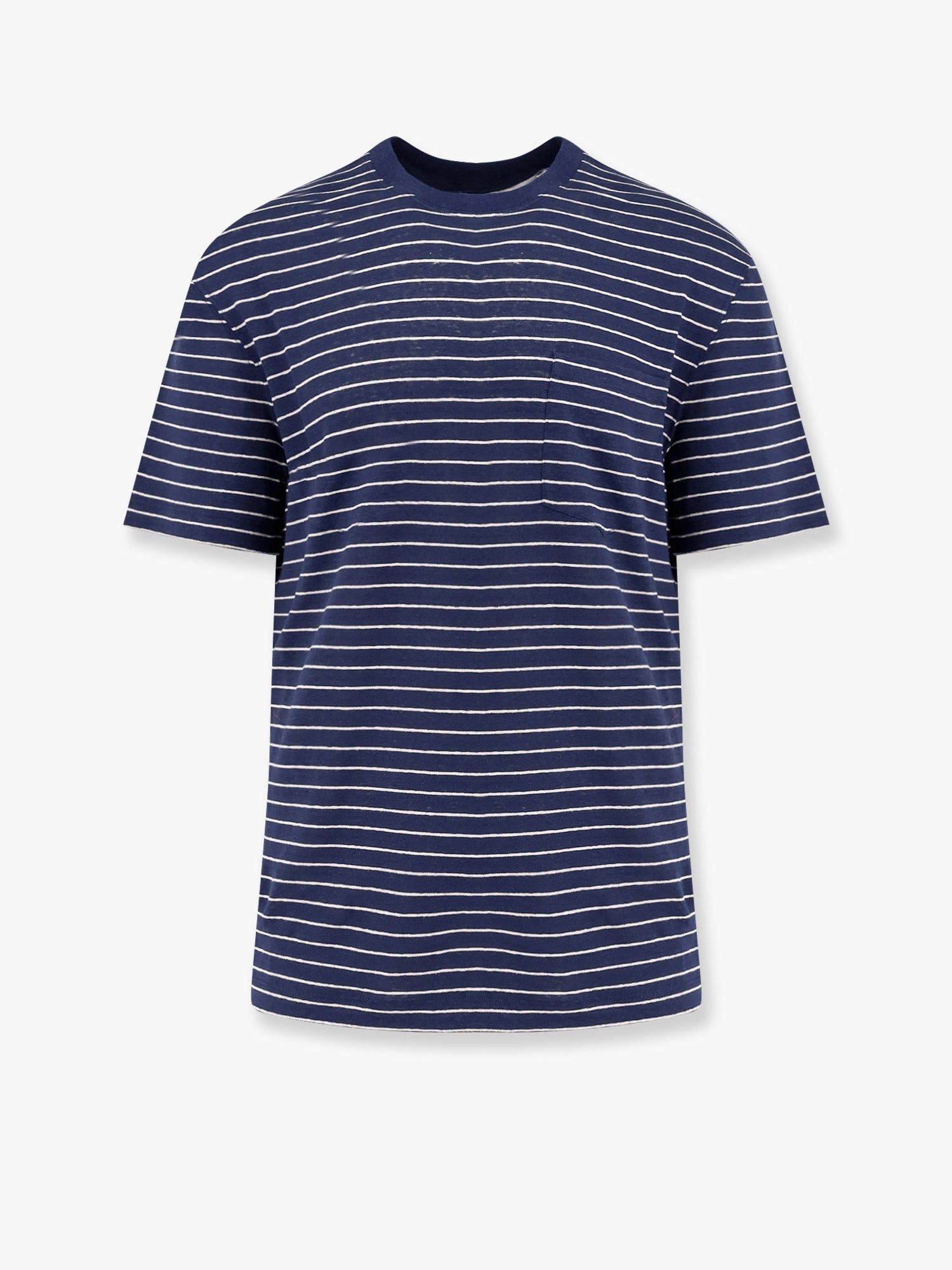 Tシャツ・カットソー BRUNELLO CUCINELLI Men T-shirt Blue M0B138440 C2443 Jersey T-shirt with logo for Man in Blue | Brunello Cucinelli