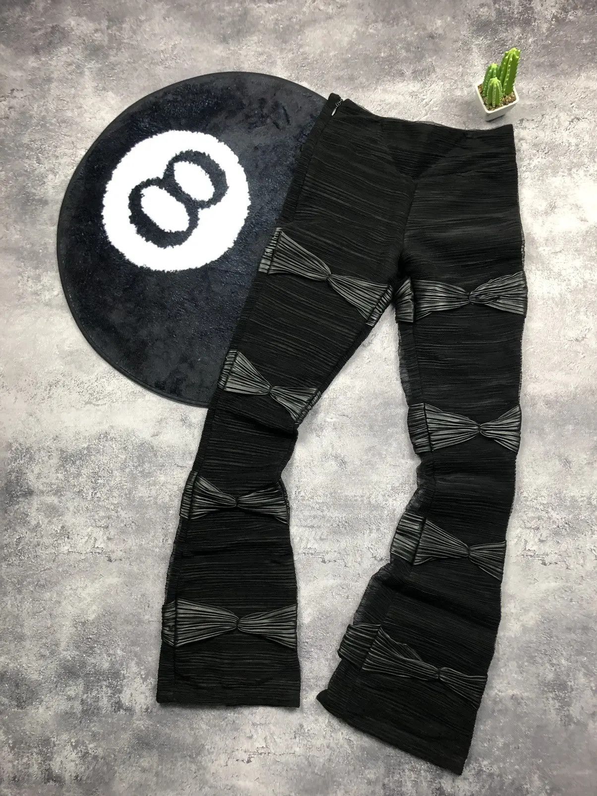 Maniere De Vior MANIERE DE VOIR Rare Avant Garde Punk Partly Leather Pants Size 28" / US 6 / IT 42 - 1 Thumbnail