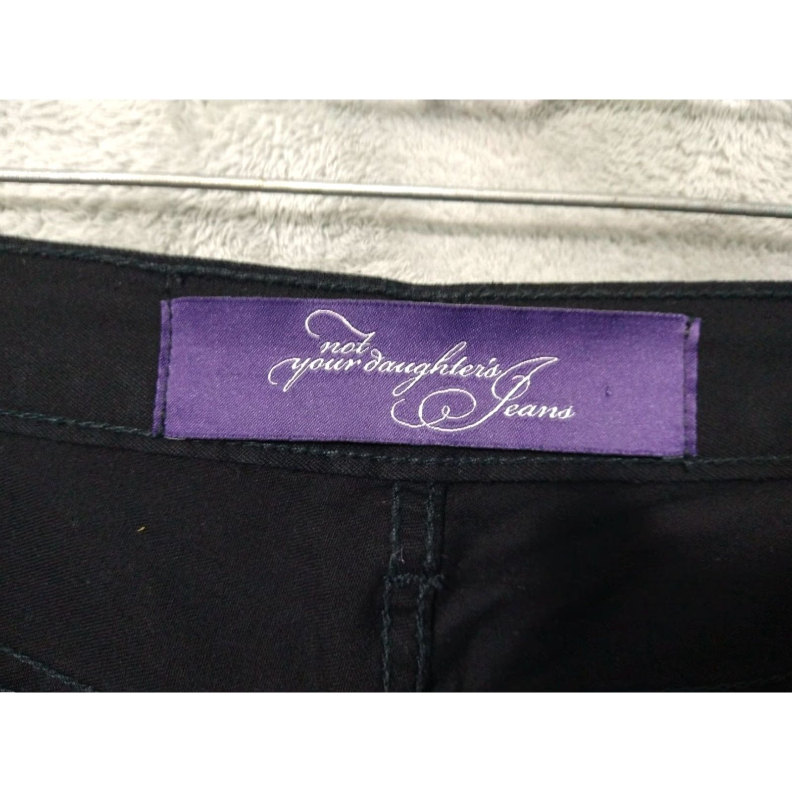 NYDJ NYDJ Jeans Womens 8 Petite Black Denim Curvy Flare High Rise Stretch Front 5-Pocket Design Size 30" / US 8 / IT 44 - 7 Thumbnail
